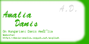 amalia danis business card